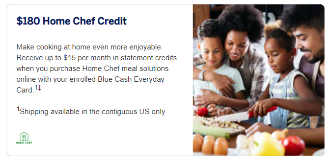 Amex Blue Cash Everyday Home Chef