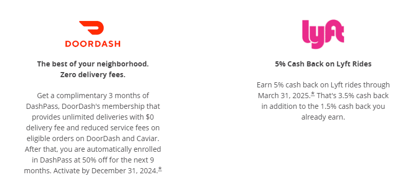 Chase Freedom Unlimited Partner Benefits